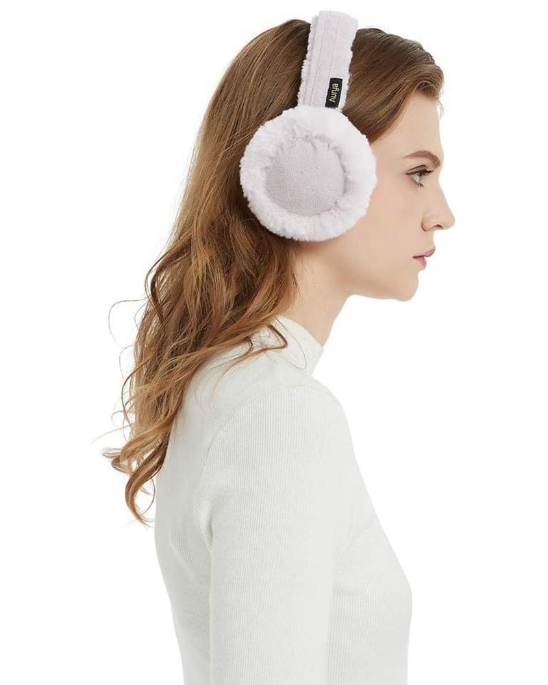 Aurya Ear Muffs - Classic Unisex Ear Warmer Winter Outdoor Earmuffs for Women (Off-White, Standard) - Image 5